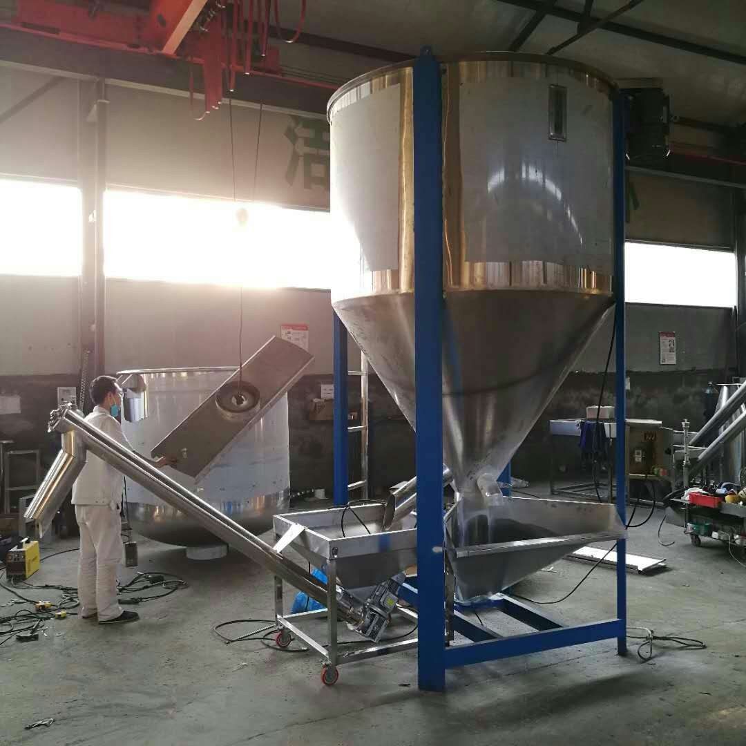 崇左3立方不锈钢搅拌机大型立式粉碎料新旧料混合机加厚
