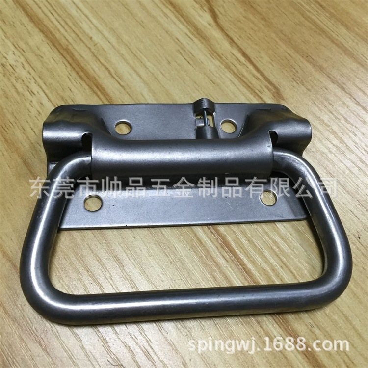 不锈钢304带绷簧拉手仿米思米不锈钢提手铁镀锌镀镍弹