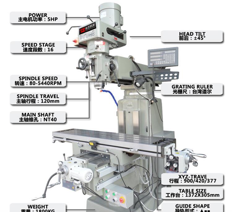 台正精细铣床台正炮塔铣床小4号铣床报价 机床 光