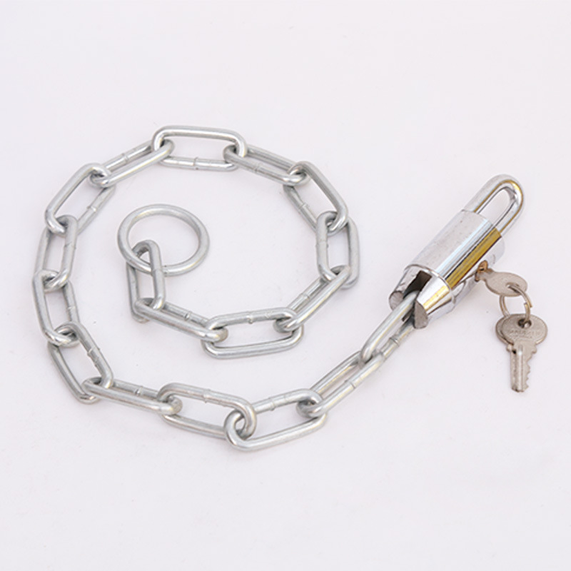 自产自销 优质钢世环大圆头链条锁安全防盗抗液压剪电