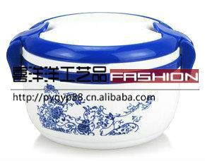 直销批发 千奇百货青花手提便携式 微波炉保温饭盒 单