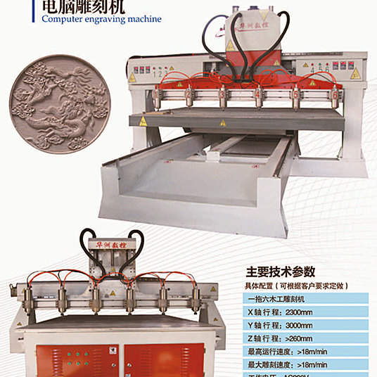 数控雕刻机 木匠铣床门雕机华洲批发供应