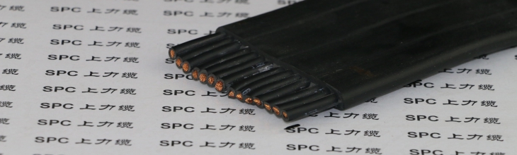 上力缆直销YFFBPG-OF钢丝加强行车屏蔽扁电缆带