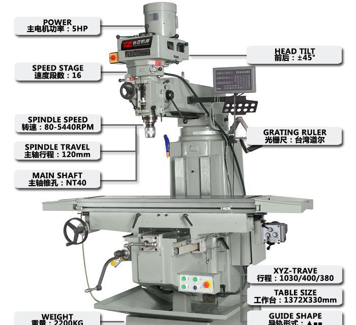台正精细铣床台正炮塔铣床小4号铣床报价 机床 光