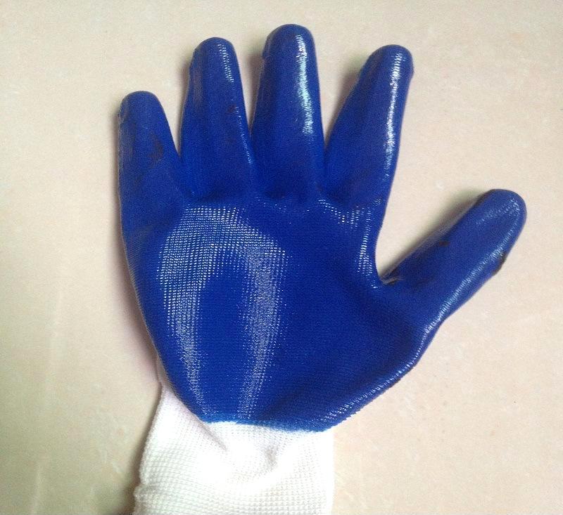 劳保手套丁晴手套手套批发 棉纱手套防护手套