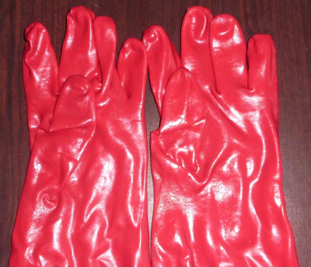 30厘米耐油手套耐酸碱手套防护手套PVC 劳保手