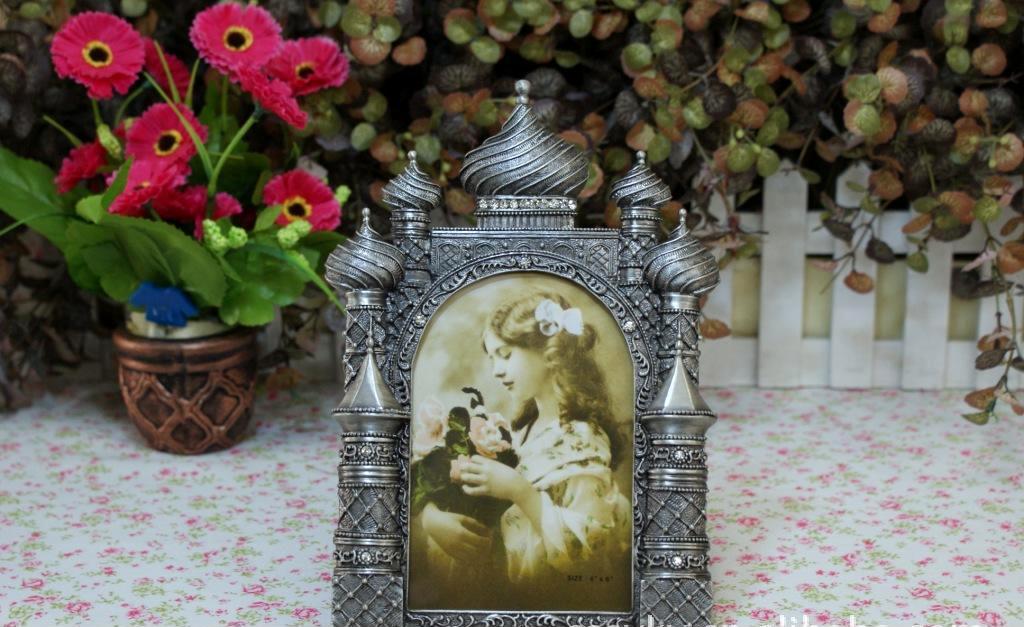 直销精巧合金相框锡制相框 仿古锡相框