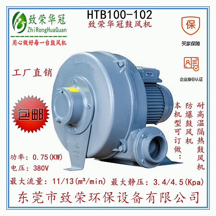 透浦多段式鼓风机HTB75-032中压风机0.4K