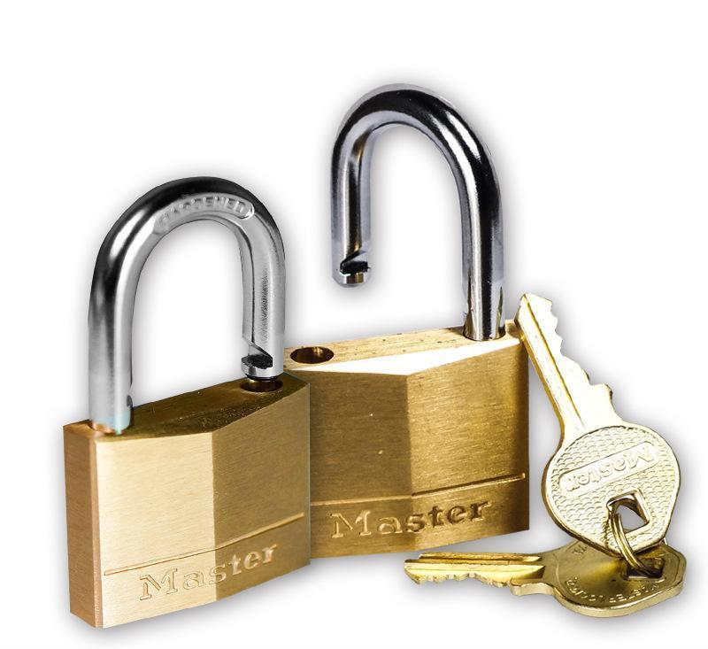美国MasterLock 玛斯特锁高安全性实心黄铜挂