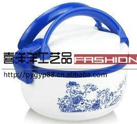 直销批发 千奇百货青花手提便携式 微波炉保温饭盒 单