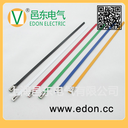 12.0mm宽恣意长度自锁式304/316白钢喷塑包