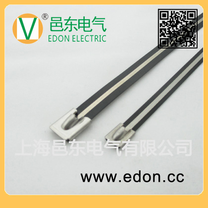 12.0mm宽恣意长度自锁式304/316白钢喷塑包