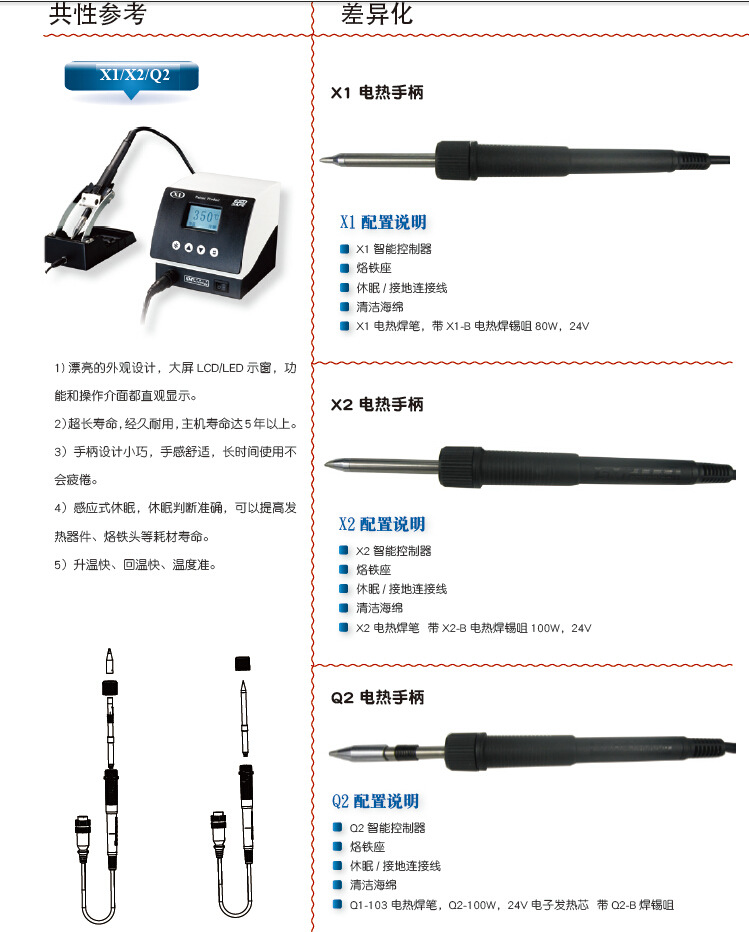 焊台手柄比照
