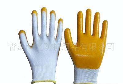 直销PVC手套耐磨耐油PVC防护手套挂胶手套批发