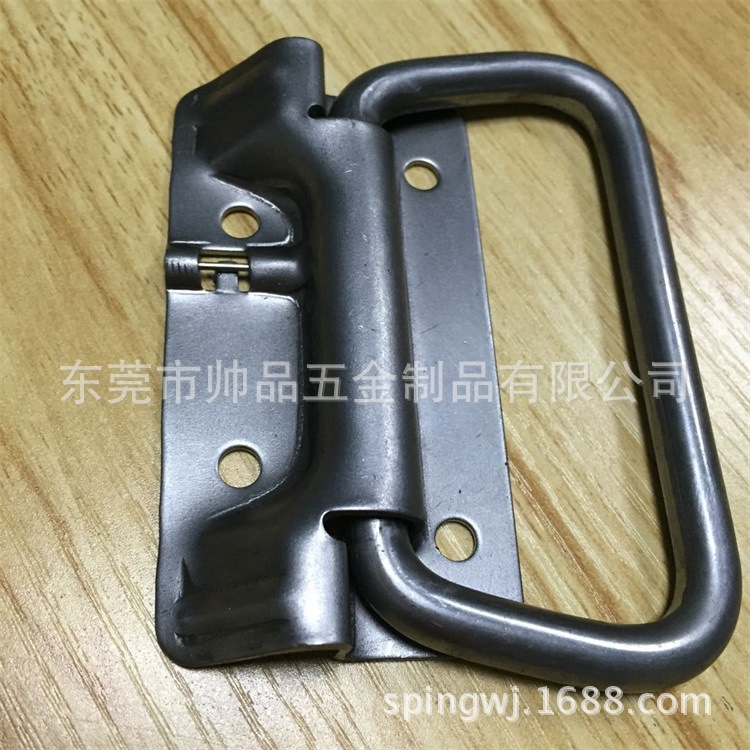 不锈钢304带绷簧拉手仿米思米不锈钢提手铁镀锌镀镍弹