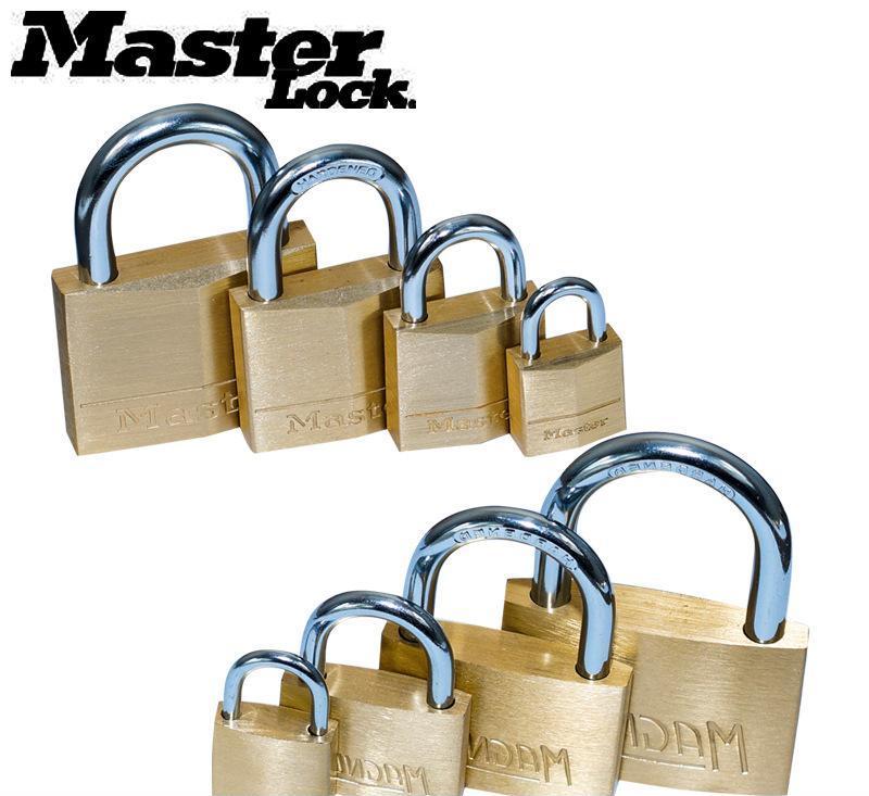 美国MasterLock 玛斯特锁高安全性实心黄铜挂