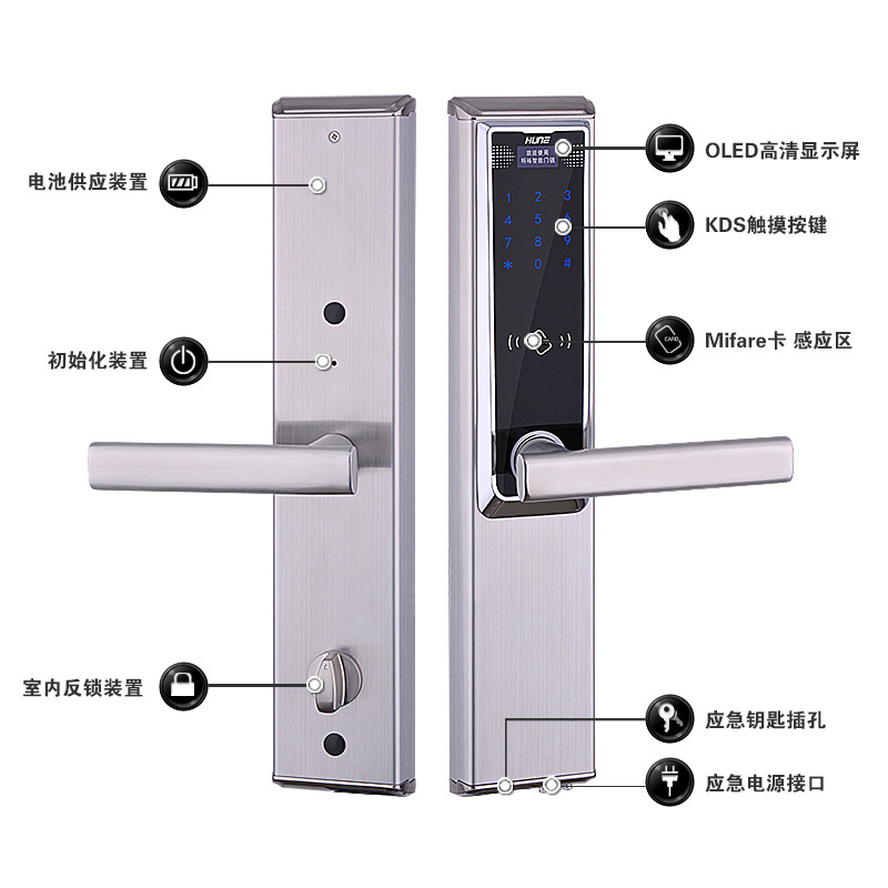 【HUNE 科裕】智能感应密码锁家用电子锁密码锁磁卡