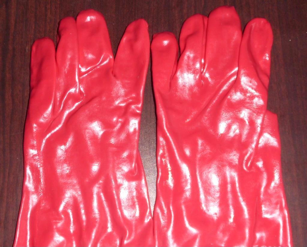 30厘米耐油手套耐酸碱手套防护手套PVC 劳保手