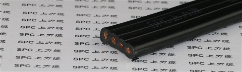 上力缆直销YFFBP-OF带光纤行车扁电缆屏蔽型