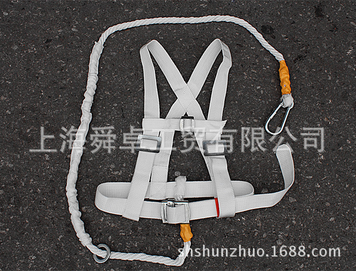 和信 国标高空作业安全半身安全带白色双背单绳建筑