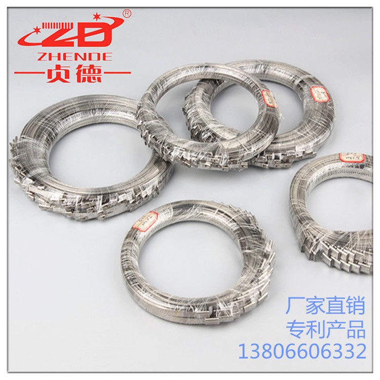 贞德不锈钢扎带304卡扣式扎带7x1000新式简易船
